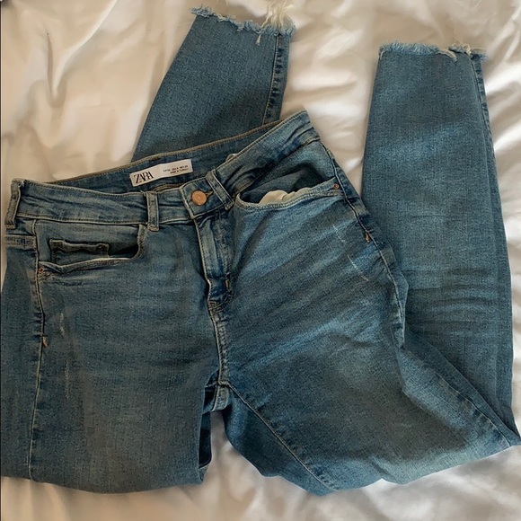 Zara blue denim skinny jean